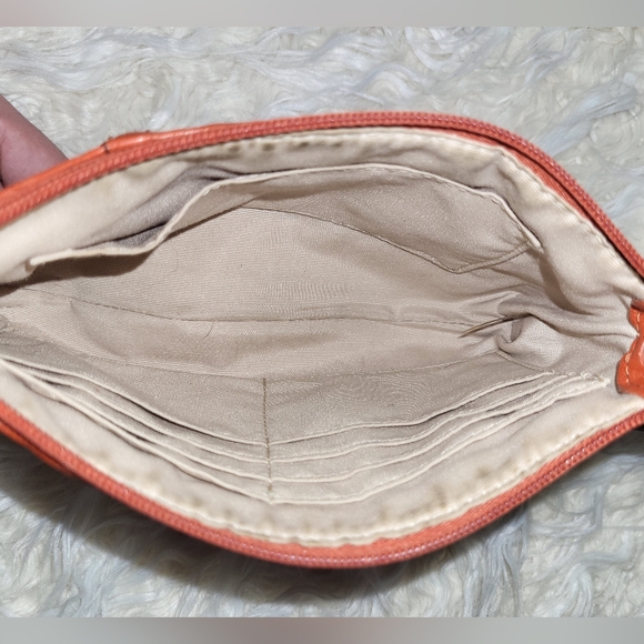 Coach Ashley Orange Leather Wristlet - Picture 8 of 10